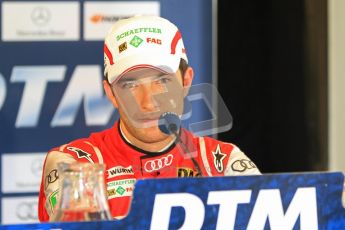 © Octane Photographic Ltd. 2012. DTM – Brands Hatch - Saturday Press Conference. Mike Rockenfeller - Audi A5 DTM - Audi Sport Team Phoenix. Digital Ref :