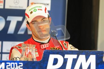 © Octane Photographic Ltd. 2012. DTM – Brands Hatch - Saturday Press Conference. Mike Rockenfeller - Audi A5 DTM - Audi Sport Team Phoenix. Digital Ref :