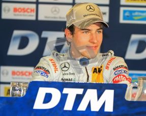 © Octane Photographic Ltd. 2012. DTM – Brands Hatch - Saturday Press Conference. Christian Vietoris Digital Ref :