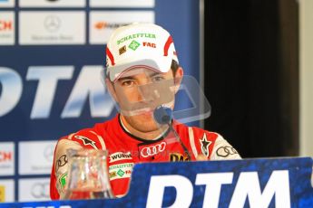 © Octane Photographic Ltd. 2012. DTM – Brands Hatch - Saturday Press Conference. Mike Rockenfeller - Audi A5 DTM - Audi Sport Team Phoenix. Digital Ref :