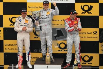 © Octane Photographic Ltd. 2012. DTM – Brands Hatch - Race. Sunday 20th May 2012. Gary Paffett - Mercedes AMG C-Coupe - Thomas Sabo Mercedes AMG, Bruno Spengler - BMW M3 DTM - BMW Team Schnitzer and Mike Rockenfeller - Audi A5 DTM - Audi Sport Team Phoenix. Digital Ref :