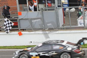 © Octane Photographic Ltd. 2012. DTM – Brands Hatch  - Race. Sunday 20th May 2012. Gary Paffett takes the chequered flag infront of his home fans - Mercedes AMG C-Coupe - Thomas Sabo Mercedes AMG. Digital Ref :