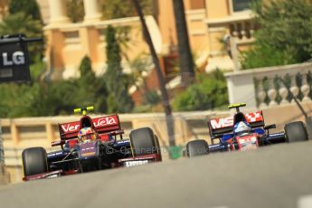 © Octane Photographic Ltd. 2012. F1 Monte Carlo - GP2 Practice 1. Thursday 24th May 2012. Giancarlo Serenelli - Venezula GP Lazarus and Jolyon Palmer - iSport International. Digital Ref : 0353cb1d0723