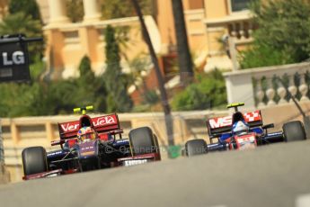 © Octane Photographic Ltd. 2012. F1 Monte Carlo - GP2 Practice 1. Thursday  24th May 2012. Giancarlo Serenelli - Venezula GP Lazarus and Jolyon Palmer - iSport International. Digital Ref : 0353cb1d0723