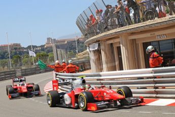 © Octane Photographic Ltd. 2012. F1 Monte Carlo - GP2 Practice 1. Thursday  24th May 2012. Fabio Onidi and Stefano Coletti - Scuderia Coloni. Digital Ref : 0353cb7d7651