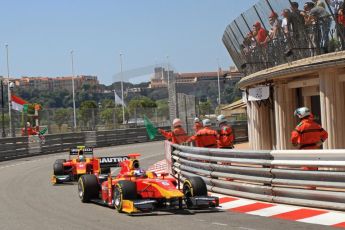 © Octane Photographic Ltd. 2012. F1 Monte Carlo - GP2 Practice 1. Thursday  24th May 2012. Fabio Leimer and Nathanael Berthon - Racing Engineering. Digital Ref : 0353cb7d7669