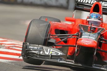 © Octane Photographic Ltd. 2012. F1 Monte Carlo - Qualifying - Session 1. Saturday 26th May 2012. Charles Pic - Marussia. Digital Ref : 0355cb1d6587