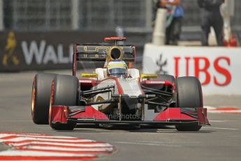 © Octane Photographic Ltd. 2012. F1 Monte Carlo - Qualifying - Session 1. Saturday 26th May 2012. Pedro de la Rosa - HRT. Digital Ref : 0355cb1d6614