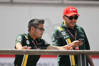 © Octane Photographic Ltd. 2012. F1 Monte Carlo - Qualifying - Session 2. Saturday 26th May 2012. Riad Asmat (Group CEO) and Kamarudin Meranun (Deputy Team Principle) - Caterham. Digital Ref : 0355cb1d6683