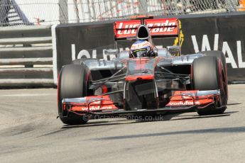 © Octane Photographic Ltd. 2012. F1 Monte Carlo - Qualifying - Session 2. Saturday 26th May 2012. Jenson Button - McLaren. Digital Ref : 0355cb1d6703