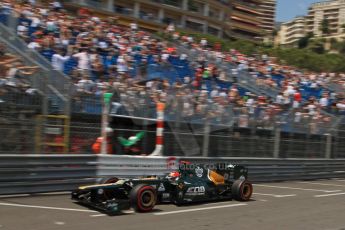 © Octane Photographic Ltd. 2012. F1 Monte Carlo - Qualifying - Session 1. Saturday 26th May 2012. Heikki Kovalainen - Caterham. Digital Ref : 0355cb7d8759