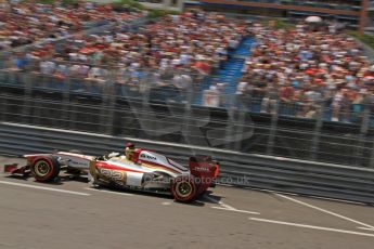 © Octane Photographic Ltd. 2012. F1 Monte Carlo - Qualifying - Session 1. Saturday 26th May 2012. Pedro de la Rosa - HRT. Digital Ref : 0355cb7d8770