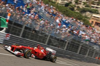 © Octane Photographic Ltd. 2012. F1 Monte Carlo - Qualifying - Session 1. Saturday 26th May 2012. Fernando Alonso - Ferrari. Digital Ref : 0355cb7d8777