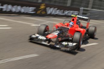 © Octane Photographic Ltd. 2012. F1 Monte Carlo - Qualifying - Session 2. Saturday 26th May 2012. Charles Pic - Marussia. Digital Ref : 0355cb7d8896