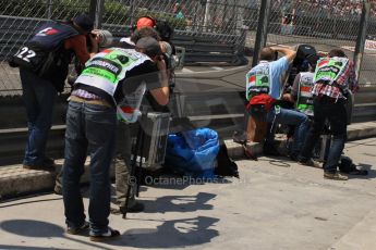 © Octane Photographic Ltd. 2012. F1 Monte Carlo - Qualifying - Session 2. Saturday 26th May 2012. Media queue  at the swimming pool entrance chicane. Digital Ref : 0355cb7d8937