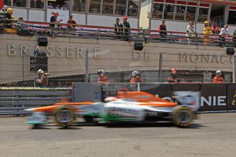 © Octane Photographic Ltd. 2012. F1 Monte Carlo - Qualifying - Session 2. Saturday 26th May 2012. Paul di Resta - Fore India. Digital Ref : 0355cb7d8955