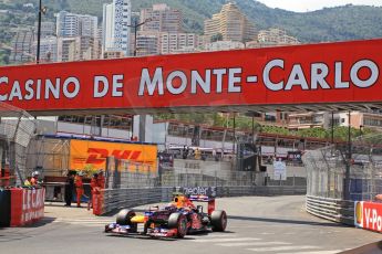 © Octane Photographic Ltd. 2012. F1 Monte Carlo - Qualifying - Session 3. Saturday 26th May 2012. Mark Webber - Red Bull. Digital Ref : 0355cb7d9110