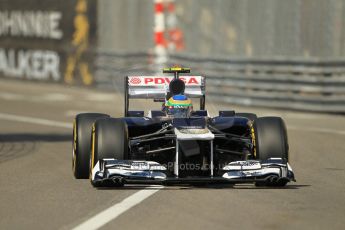 © Octane Photographic Ltd. 2012. F1 Monte Carlo - Practice 1. Thursday 24th May 2012. Bruno Senna - Williams. Digital Ref : 0350cb1d0145