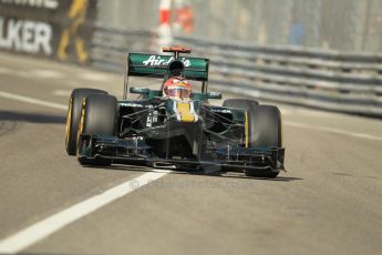 © Octane Photographic Ltd. 2012. F1 Monte Carlo - Practice 1. Thursday 24th May 2012. Heikki Kovalainen - Caterham. Digital Ref : 0350cb1d0179