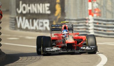 © Octane Photographic Ltd. 2012. F1 Monte Carlo - Practice 1. Thursday  24th May 2012. Chalres Pic - Marussia. Digital Ref : 0350cb1d0193