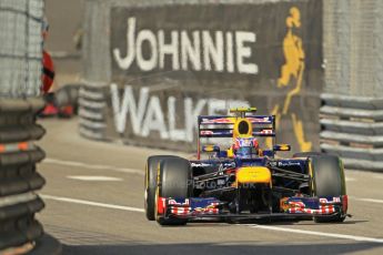© Octane Photographic Ltd. 2012.  F1 Monte Carlo - Practice 1. Thursday  24th May 2012. Mark Webber - Red Bull. Digital Ref : 0350cb1d0308