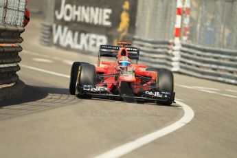 © Octane Photographic Ltd. 2012. F1 Monte Carlo - Practice 1. Thursday 24th May 2012. Timo Glock - Marussia. Digital Ref : 0350cb1d0378