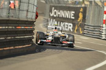 © Octane Photographic Ltd. 2012.  F1 Monte Carlo - Practice 1. Thursday  24th May 2012. Sergio Perez - Sauber. Digital Ref : 0350cb1d0388