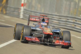 © Octane Photographic Ltd. 2012. F1 Monte Carlo - Practice 1. Thursday 24th May 2012. Jenson Button - McLaren. Digital Ref : 0350cb1d0439