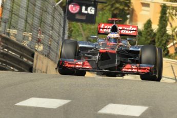 © Octane Photographic Ltd. 2012. F1 Monte Carlo - Practice 1. Thursday  24th May 2012. Jenson Button - McLaren. Digital Ref : 0350cb1d0462