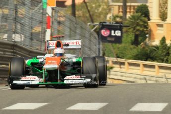 © Octane Photographic Ltd. 2012.  Monte Carlo - Practice 1. Thursday  24th May 2012. Paul di Resta - Force India. Digital Ref : 0350cb1d0487