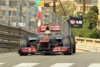 © Octane Photographic Ltd. 2012. F1 Monte Carlo - Practice 1. Thursday 24th May 2012. Lewis Hamilton - McLaren. Digital Ref : 0350cb1d0491