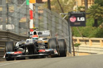 © Octane Photographic Ltd. 2012. F1 Monte Carlo - Practice 1. Thursday 24th May 2012. Sergio Perez - Sauber. Digital Ref : 0350cb1d0492