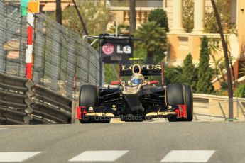 © Octane Photographic Ltd. 2012. F1 Monte Carlo - Practice 1. Thursday 24th May 2012. Romain Grosjean - Lotus. Digital Ref : 0350cb1d0504