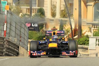 © Octane Photographic Ltd. 2012. F1 Monte Carlo - Practice 1. Thursday  24th May 2012. Sebastian Vettel - Red Bull. Digital Ref : 0350cb1d0521