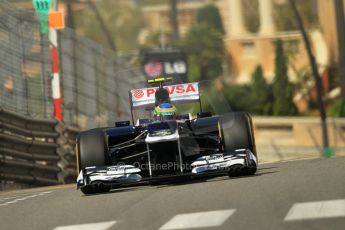 © Octane Photographic Ltd. 2012. F1 Monte Carlo - Practice 1. Thursday  24th May 2012. Bruno Senna - Williams. Digital Ref : 0350cb1d0577