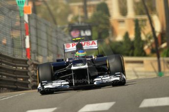© Octane Photographic Ltd. 2012. F1 Monte Carlo - Practice 1. Thursday 24th May 2012. Bruno Senna - Williams. Digital Ref : 0350cb1d0577