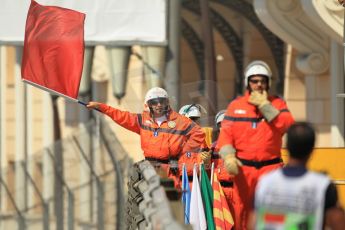 © Octane Photographic Ltd. 2012. F1 Monte Carlo - Practice 1. Thursday 24th May 2012. The session was red flagged following Heikki Kovalainen's engine blow up in the tunnel. Digital Ref : 0350cb1d0594