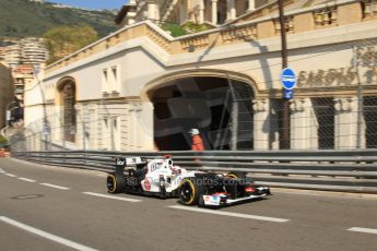 © Octane Photographic Ltd. 2012. F1 Monte Carlo - Practice 1. Thursday  24th May 2012. Kamui Kobayashi - Sauber. Digital Ref : 0350cb7d7371