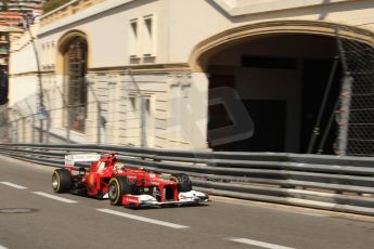 © Octane Photographic Ltd. 2012. F1 Monte Carlo - Practice 1. Thursday 24th May 2012. Fernando Alonso - Ferrari. Digital Ref : 0350cb7d7410