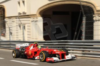 © Octane Photographic Ltd. 2012. F1 Monte Carlo - Practice 1. Thursday  24th May 2012. Felipe Massa - Ferrari. Digital Ref : 0350cb7d7414