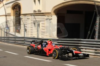 © Octane Photographic Ltd. 2012. F1 Monte Carlo - Practice 1. Thursday 24th May 2012. Charles Pic - Marussia. Digital Ref : 0350cb7d7447