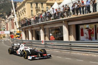 © Octane Photographic Ltd. 2012. F1 Monte Carlo - Practice 1. Thursday  24th May 2012. Kamui Kobayashi - Sauber. Digital Ref : 0350cb7d7480