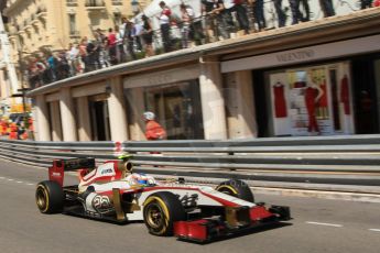 © Octane Photographic Ltd. 2012. F1 Monte Carlo - Practice 1. Thursday  24th May 2012. Narain Karthikeyan - HRT. Digital Ref : 0350cb7d7490