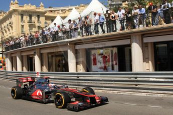 © Octane Photographic Ltd. 2012. F1 Monte Carlo - Practice 1. Thursday  24th May 2012. Jenson Button - McLaren. Digital Ref : 0350cb7d7558