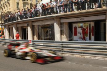 © Octane Photographic Ltd. 2012. F1 Monte Carlo - Practice 1. Thursday  24th May 2012. Pedro de la Rosa - HRT. Digital Ref : 0350cb7d7601