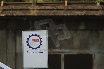 © 2012 Octane Photographic Ltd. Italian GP Monza - Friday 7th September 2012 - F1 Practice 1. Monza sign and old banking. Digital Ref : 0504cb7d1989