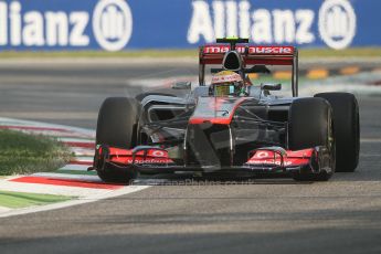 © 2012 Octane Photographic Ltd. Italian GP Monza - Friday 7th September 2012 - F1 Practice 1. McLaren MP4/27 - Lewis Hamilton. Digital Ref : 0505lw7d5384