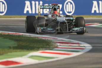 © 2012 Octane Photographic Ltd. Italian GP Monza - Friday 7th September 2012 - F1 Practice 1. Mercedes W03 - Michael Schumacher. Digital Ref : 0505lw7d5460