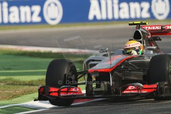 © 2012 Octane Photographic Ltd. Italian GP Monza - Friday 7th September 2012 - F1 Practice 1. McLaren MP4/27 - Lewis Hamilton. Digital Ref : 0505lw7d5625