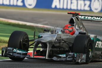 © 2012 Octane Photographic Ltd. Italian GP Monza - Friday 7th September 2012 - F1 Practice 1. Mercedes W03 - Michael Schumacher. Digital Ref : 0505lw7d5698